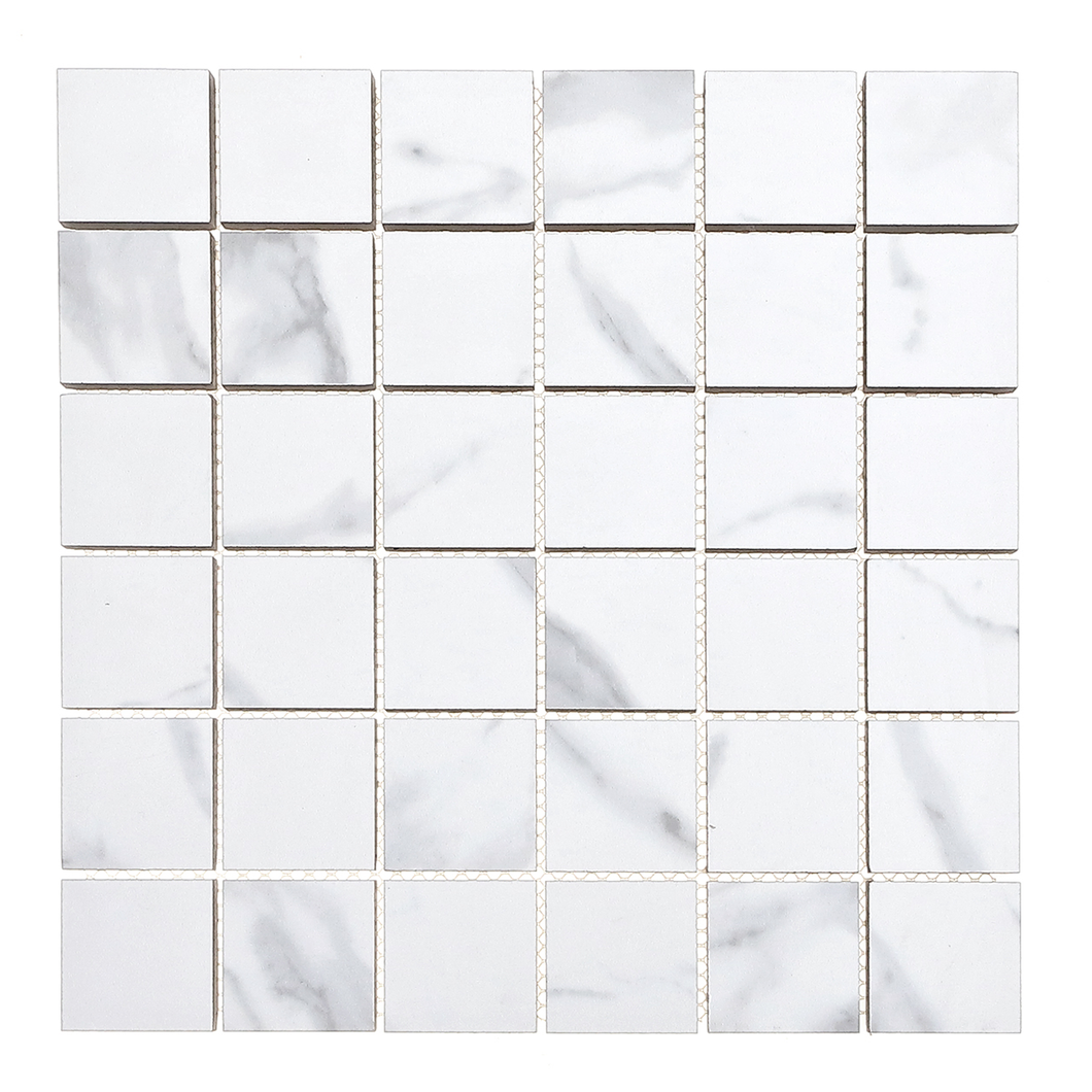 2x2 La Mallorca Milano Bianco Polished Porcelain Mosaic