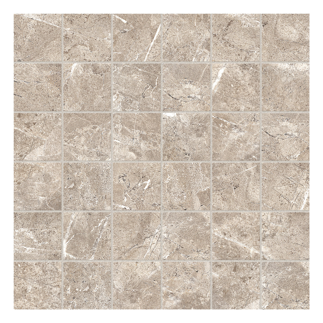 2x2 Bellera Brown Porcelain Matte Mosaic