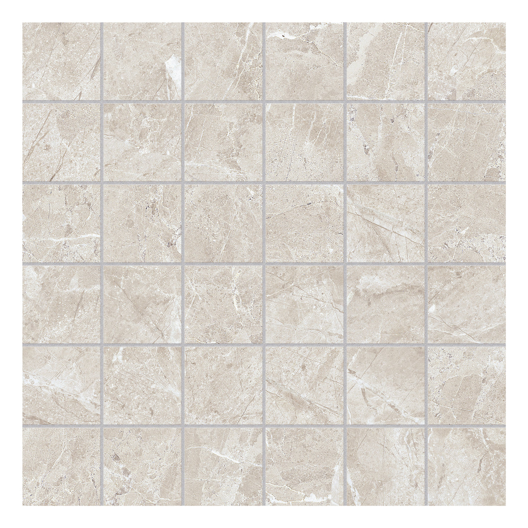 2x2 Bellera Beige Porcelain Matte Mosaic