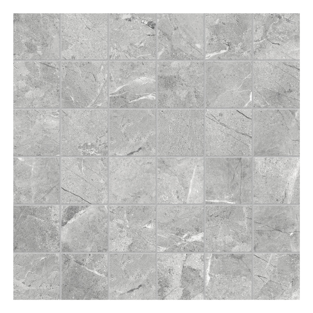 2x2 Bellera Grey Porcelain Matte Mosaic