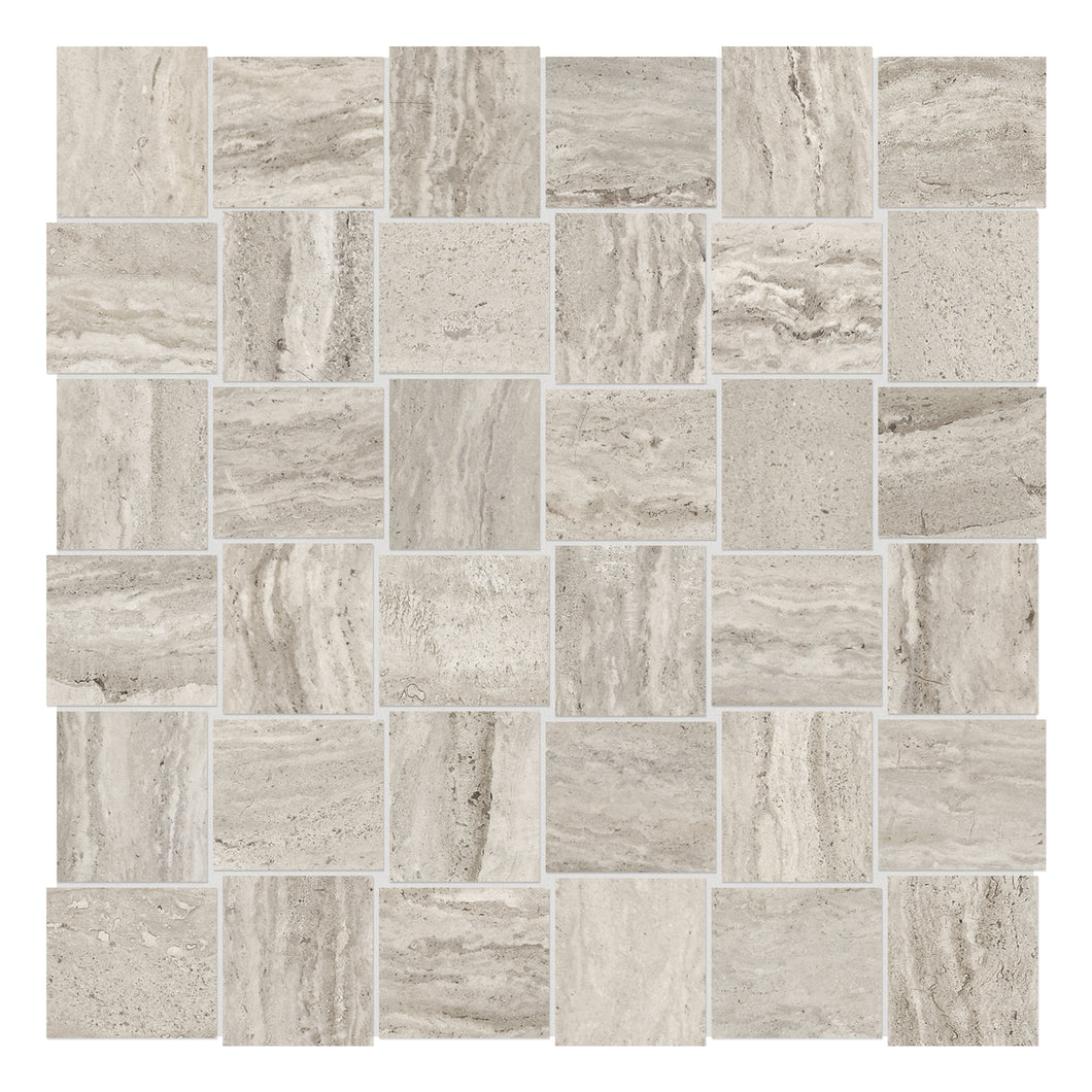 2x2 Basketweave Corina Beige Porcelain Matte Mosaic