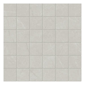 2x2 Natural Light Grey Porcelain Matte Mosaic