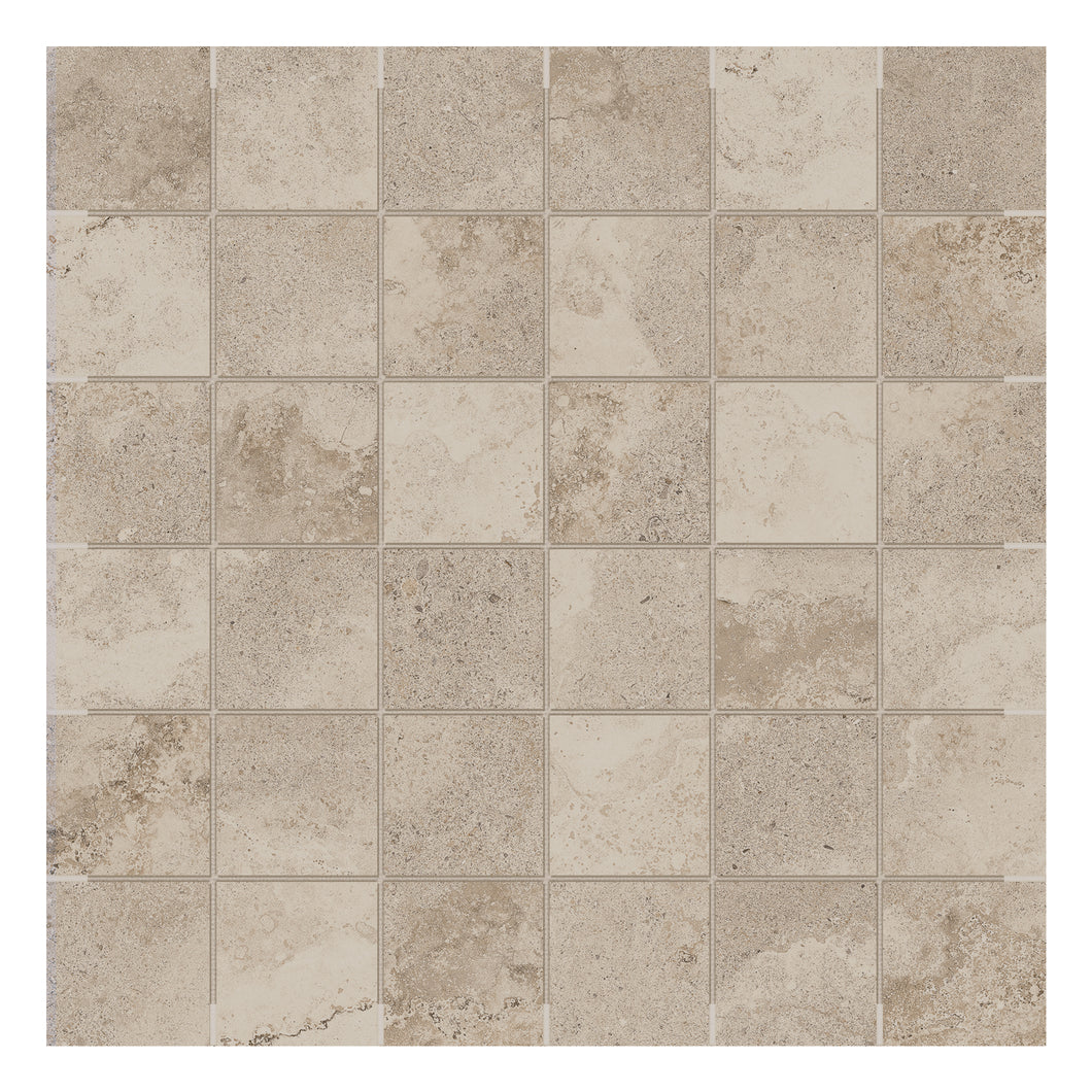 2x2 Spectacle Beige Porcelain Matte Mosaic