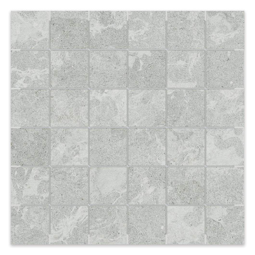 2x2 Spectacle Light Grey Porcelain Matte Mosaic