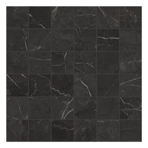 2x2 Antonella Black Night Porcelain Honed Mosaic