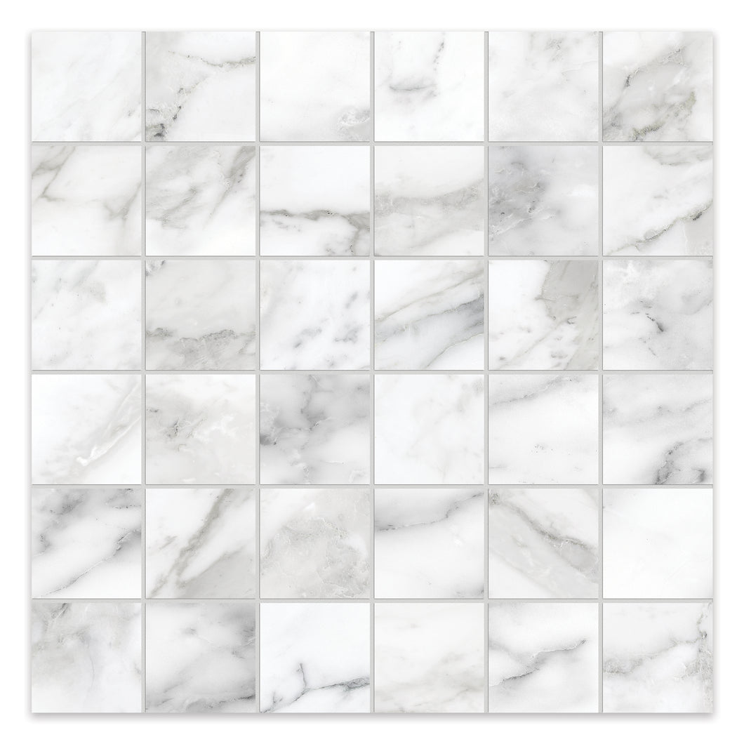 2x2 Antonella Southern White Porcelain Honed Mosaic