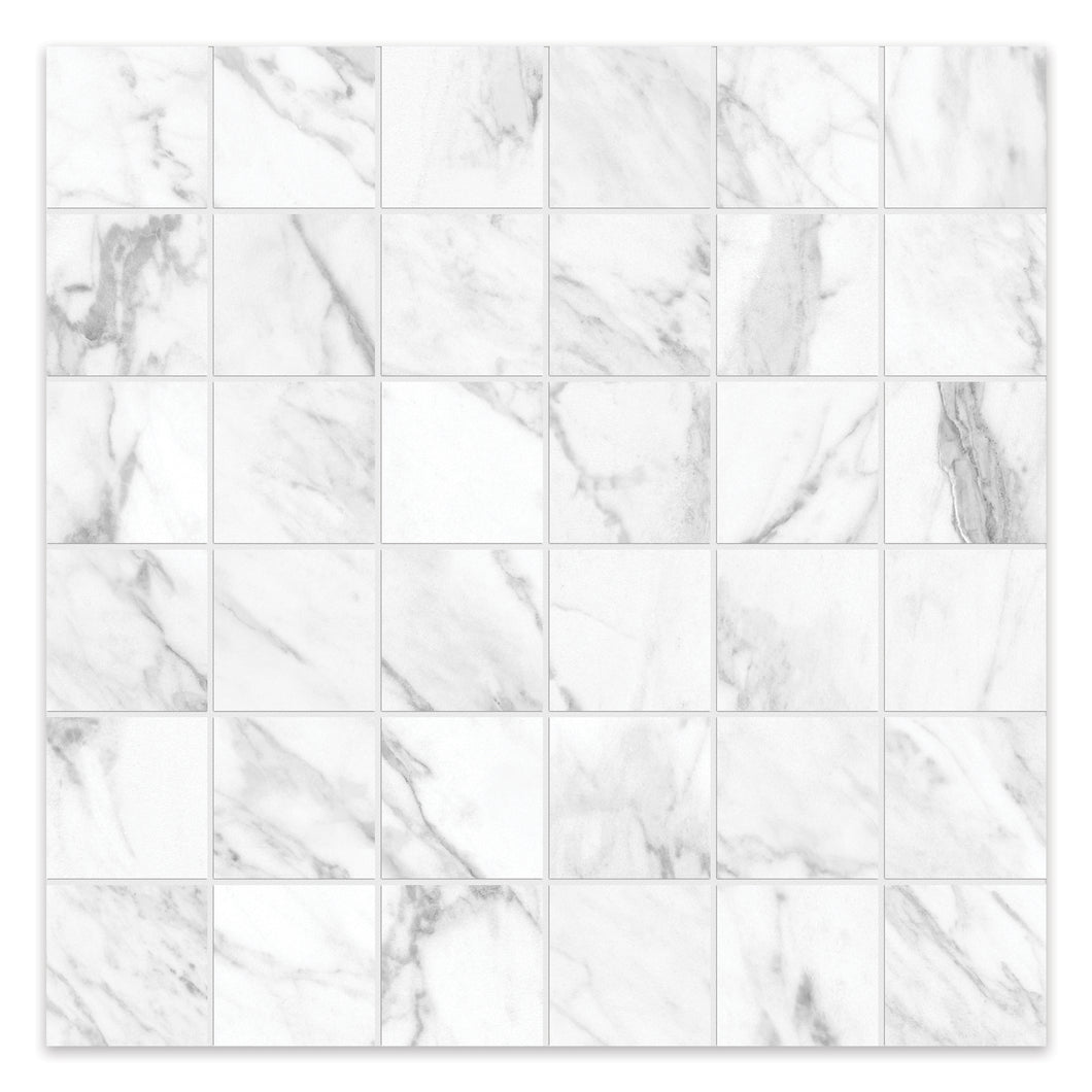 2x2 Antonella White Onyx Porcelain Polished Mosaic