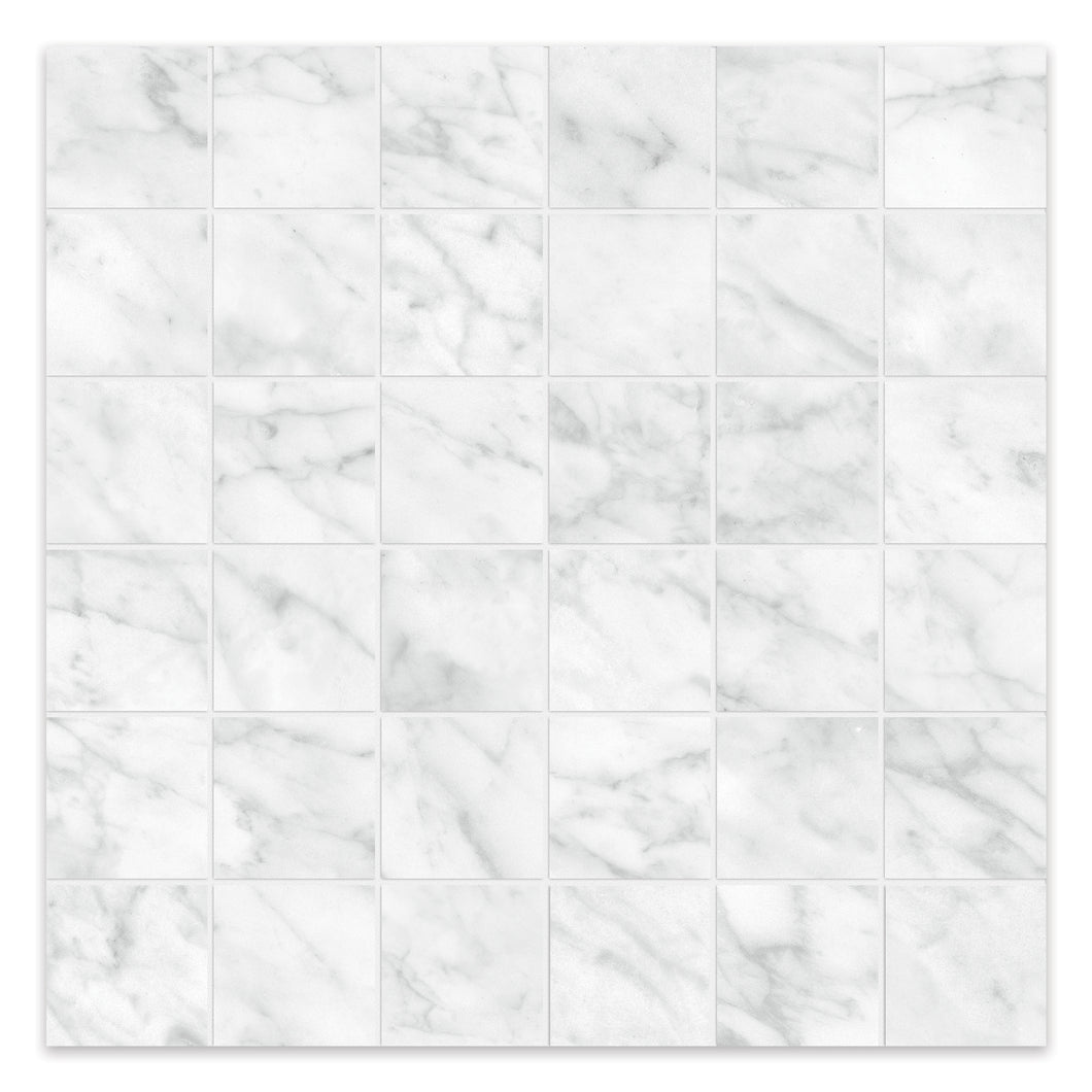 2x2 Antonella Modern Cararra Porcelain Honed Mosaic