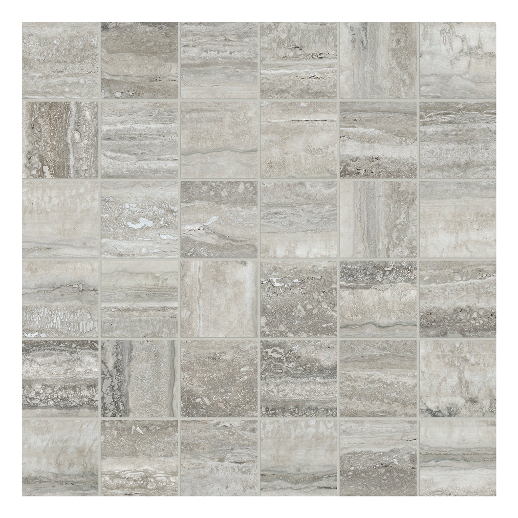 2x2 Antonella Modern Statuario Porcelain Polished Mosaic