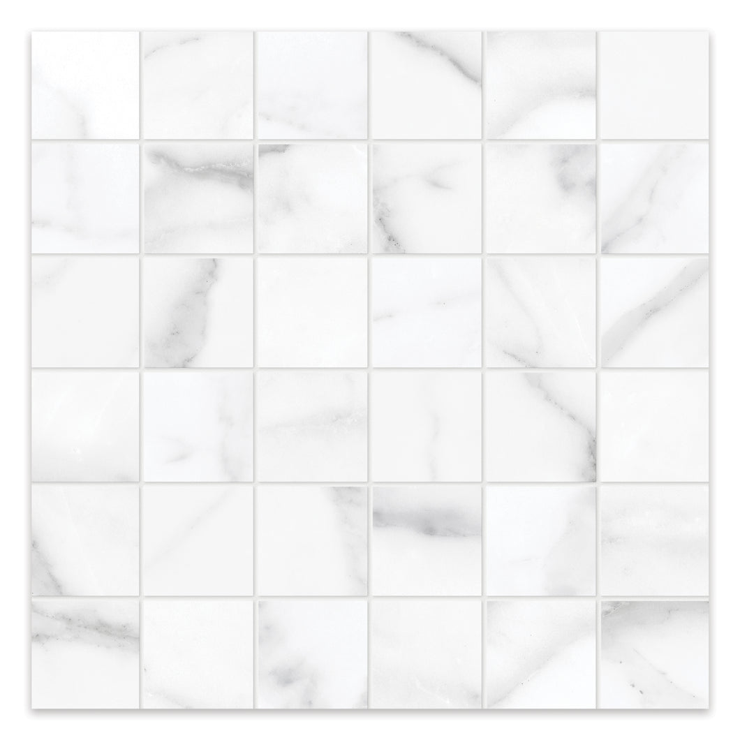 2x2 Antonella Modern Statuario Porcelain Honed Mosaic