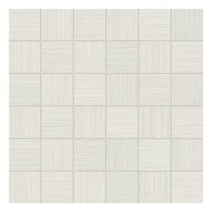 2x2 Strand White Porcelain Matte Mosaic