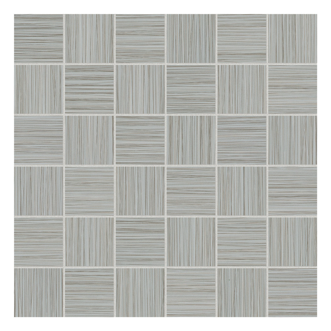 2x2 Strand Grey Porcelain Matte Mosaic