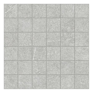 2x2 Bateig Light Grey Porcelain Matte Mosaic