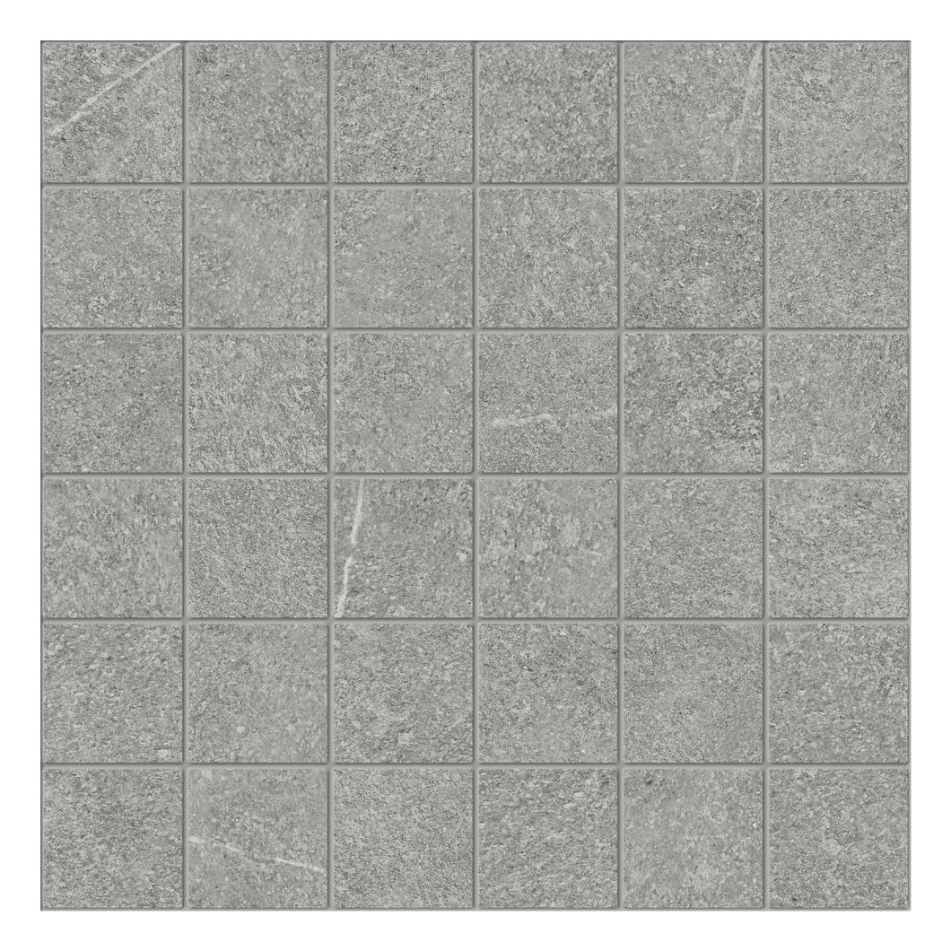 2x2 Bateig Grey Porcelain Matte Mosaic