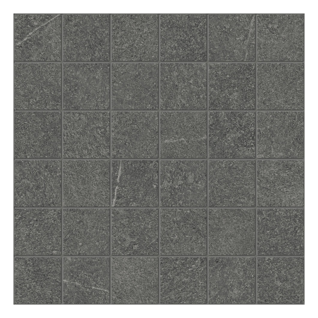 2x2 Bateig Dark Grey Porcelain Matte Mosaic