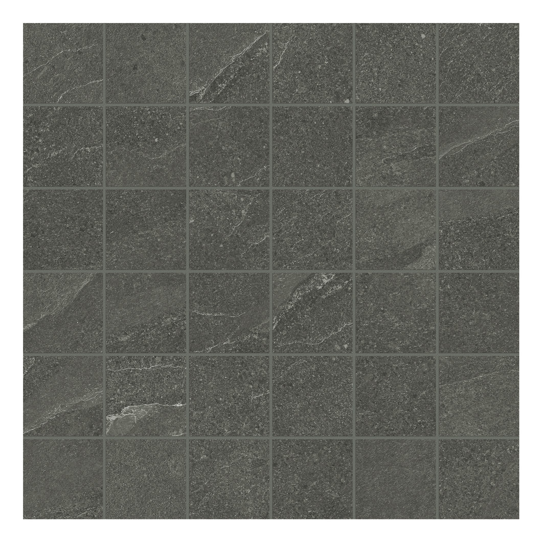 2x2 Nevado Black Porcelain Matte Mosaic