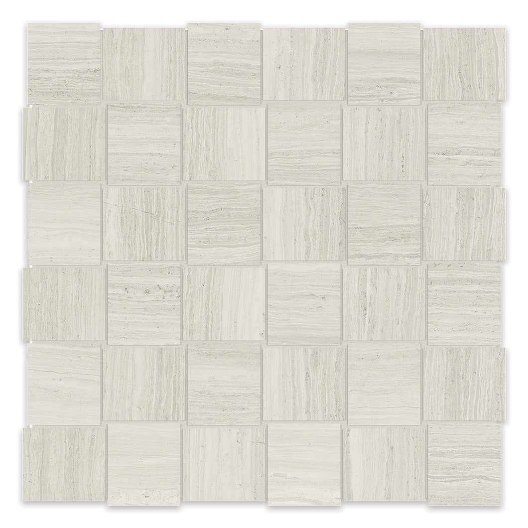 2x2 Chateau Strada Ash Basketweave Matte Glazed Porcelain Mosaic