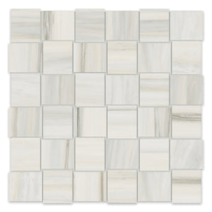 2x2 Chateau Zebrino Basketweave Matte Glazed Porcelain Mosaic