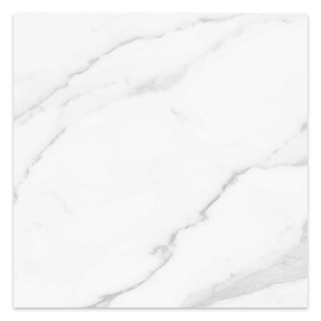 24x24 Caskata Statuario Polished Rectified Glazed Porcelain Tile