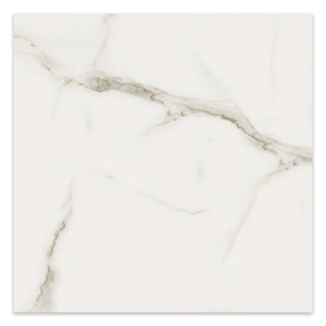 24x24 Chateau Calacatta Matte Rectified Glazed Porcelain Tile