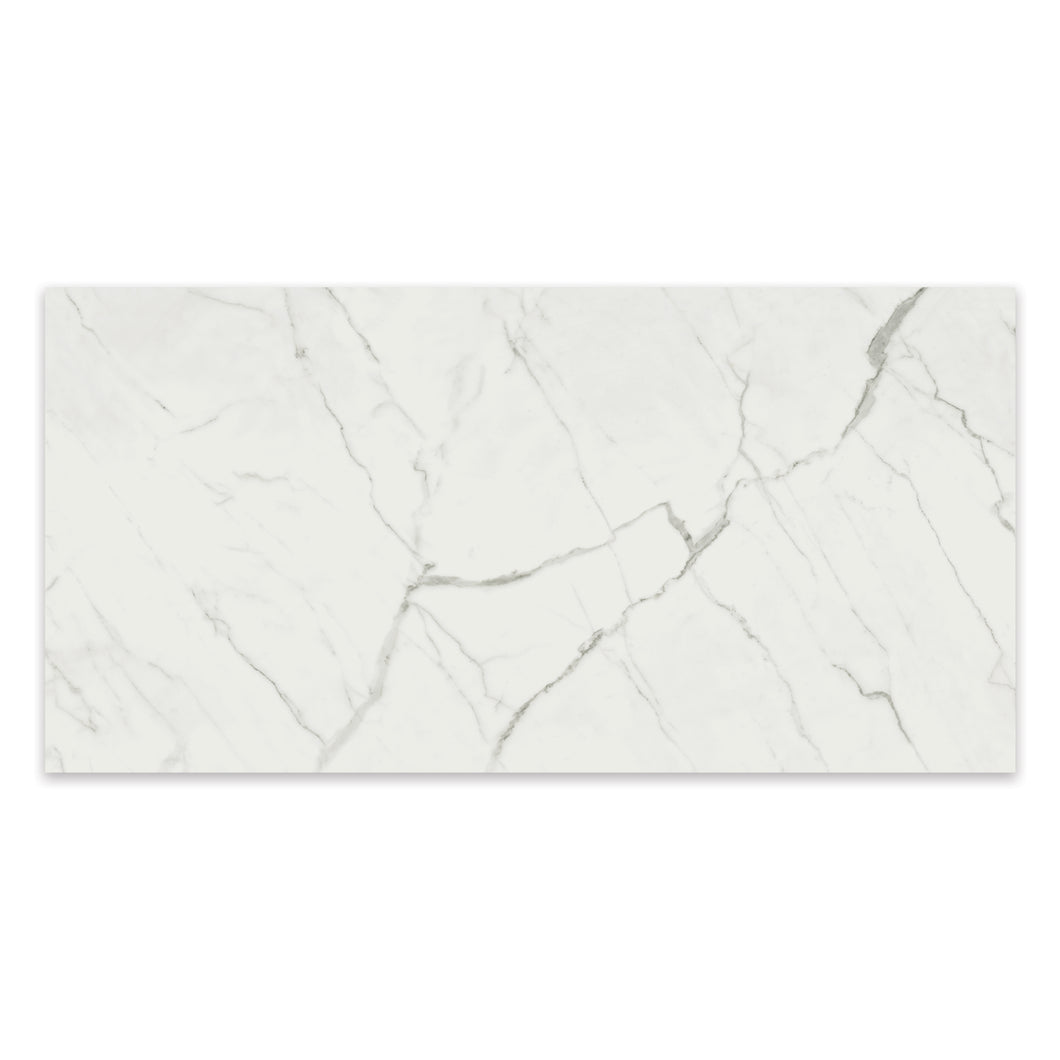 24x48 Chateau Statuario Venato Polished Rectified Glazed Porcelain Tile