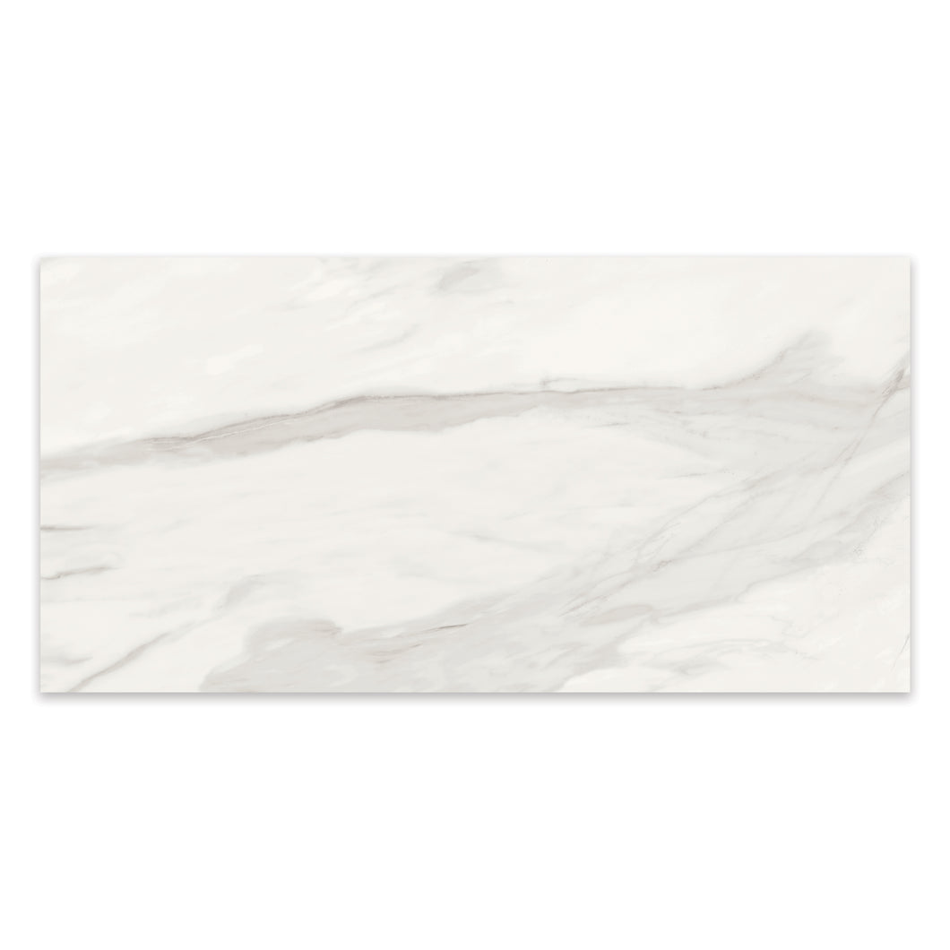 24x48 Chateau Volakas Grigio Polished Rectified Glazed Porcelain Tile