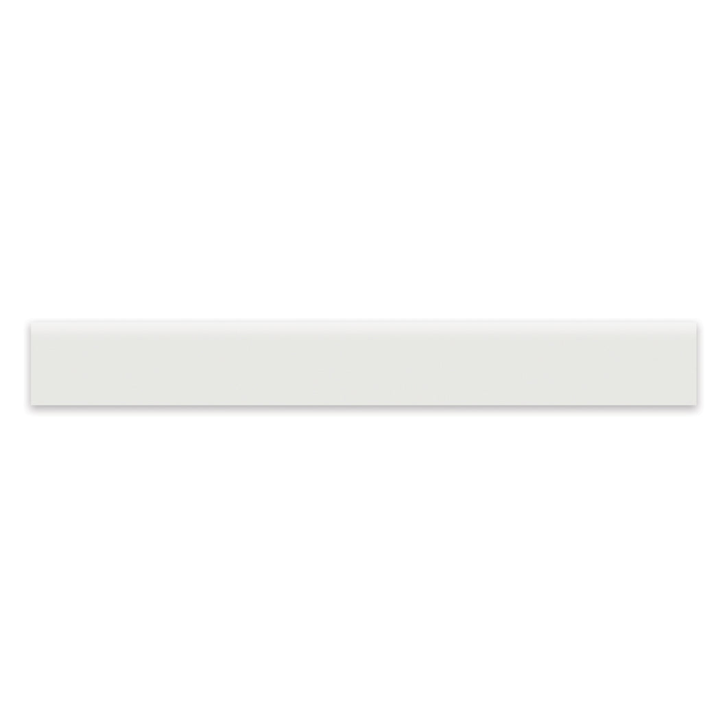 3x24 Kolortek White Porcelain Polished Bullnose