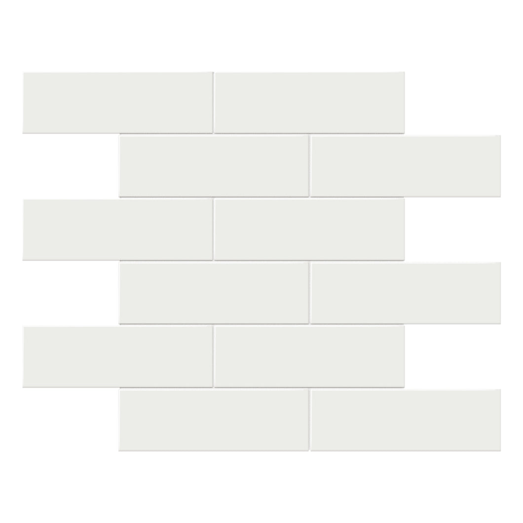 2x6 Architek Classic Grey Brick Glossy Glazed Porcelain Mosaic