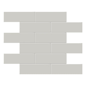 2x6 Architek Dark Grey Brick Glossy Glazed Porcelain Mosaic