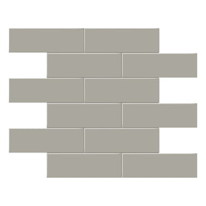 2x6 Architek Taupe Brick Glossy Glazed Porcelain Mosaic