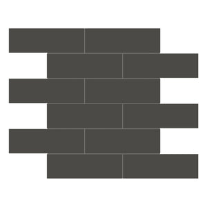 2x6 Architek Black Brick Matte Glazed Porcelain Mosaic