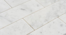 Load image into Gallery viewer, 2x6 Italian Bianco Carrara Marble Honed Mosaic
