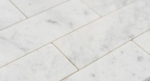 2x6 Italian Bianco Carrara Marble Polished Mosaic