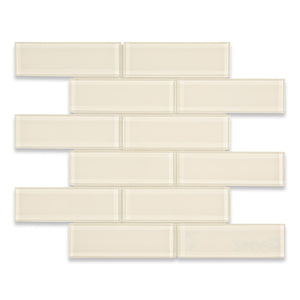 2X6 Riva Bone Ivory Glass Mosaic