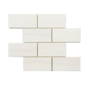 3x6 Dolomite Select Honed Marble Mosaic Final Sale