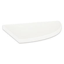 Load image into Gallery viewer, 8.9 White Engineered Stone Polished Corner Shelf
