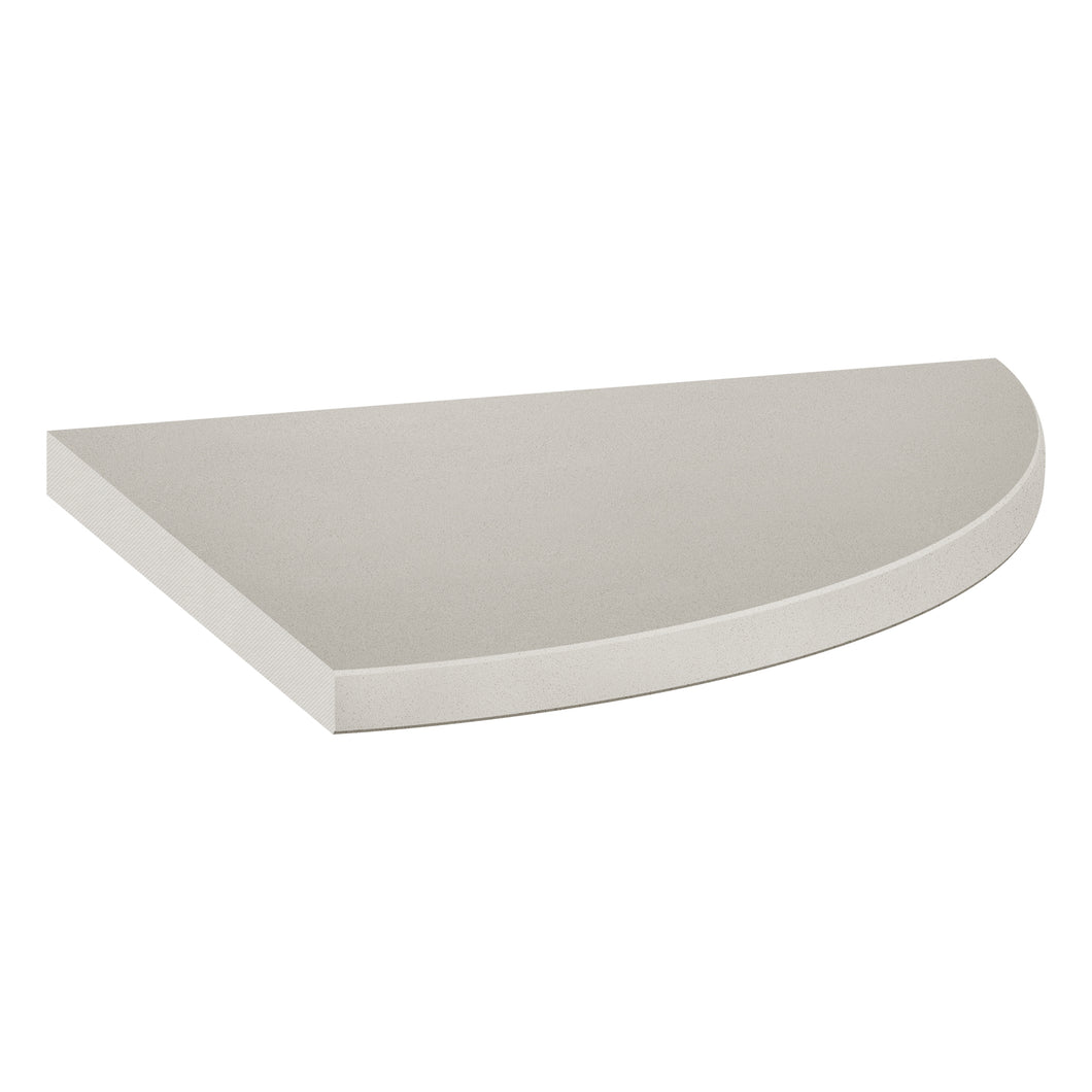 8.9 Grey Engineered Stone Polished Corner Shelf