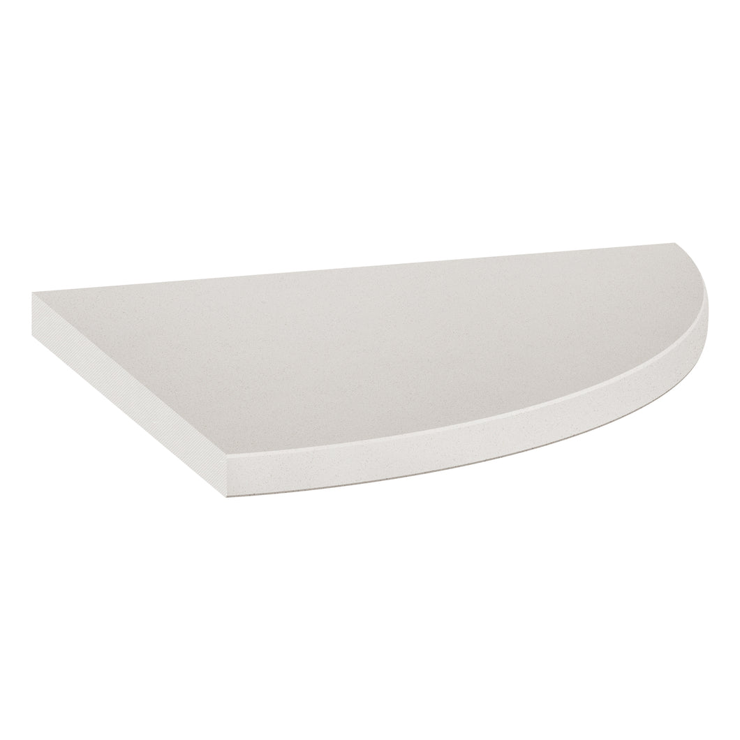 8.9 Light Grey Engineered Stone Polished Corner Shelf