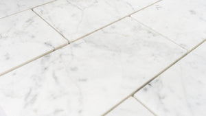 3x6 Italian Bianco Carrara Polished Marble Mosaic