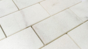 2x4 Bianco Argento Marble Polished Mosaic FINAL SALE