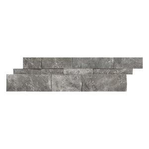 (Expect Breakage) 6x24 Picco Grey Marble Split Face Ledgestone