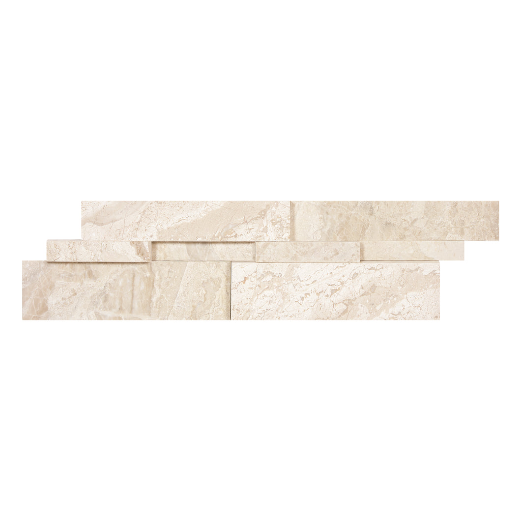 6x24 Emilia Beige Marble Honed Ledgestone