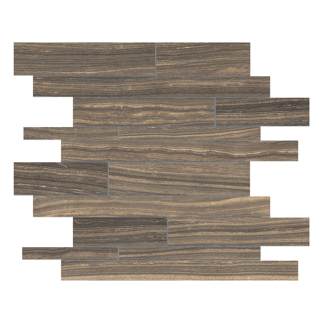 Random Eramosa Brown Matte Glazed Porcelain Mosaic