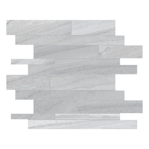 Random Strip Grancanion Light Grey Porcelain Matte Mosaic