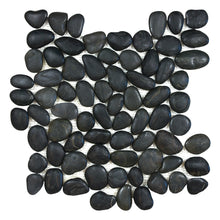 Load image into Gallery viewer, Pebble Spa Nero Stone Natural Mosaic
