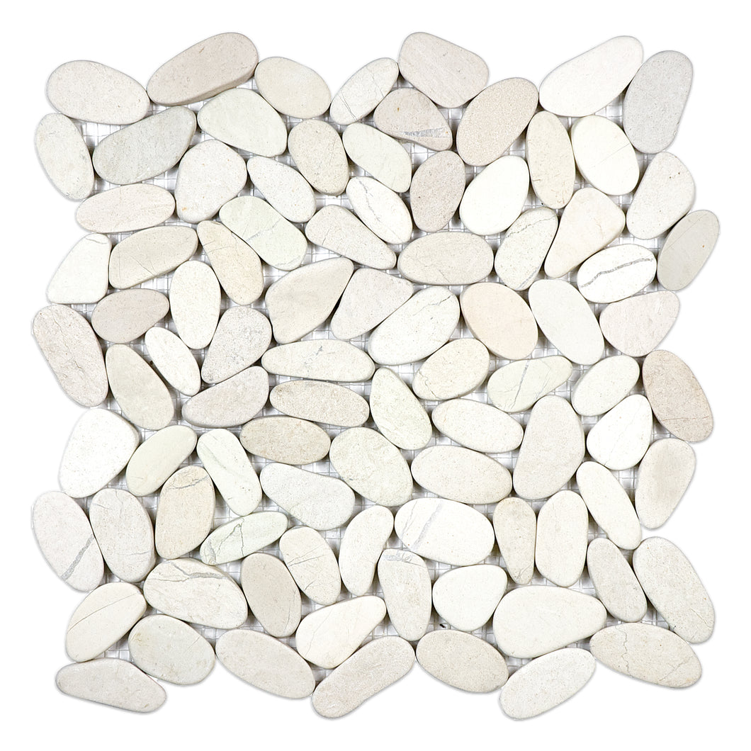 Flat Pebble Spa Ivory Stone Natural Mosaic