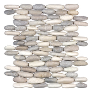 Stacked Pebble Spa Warm Blend Stone Natural Mosaic