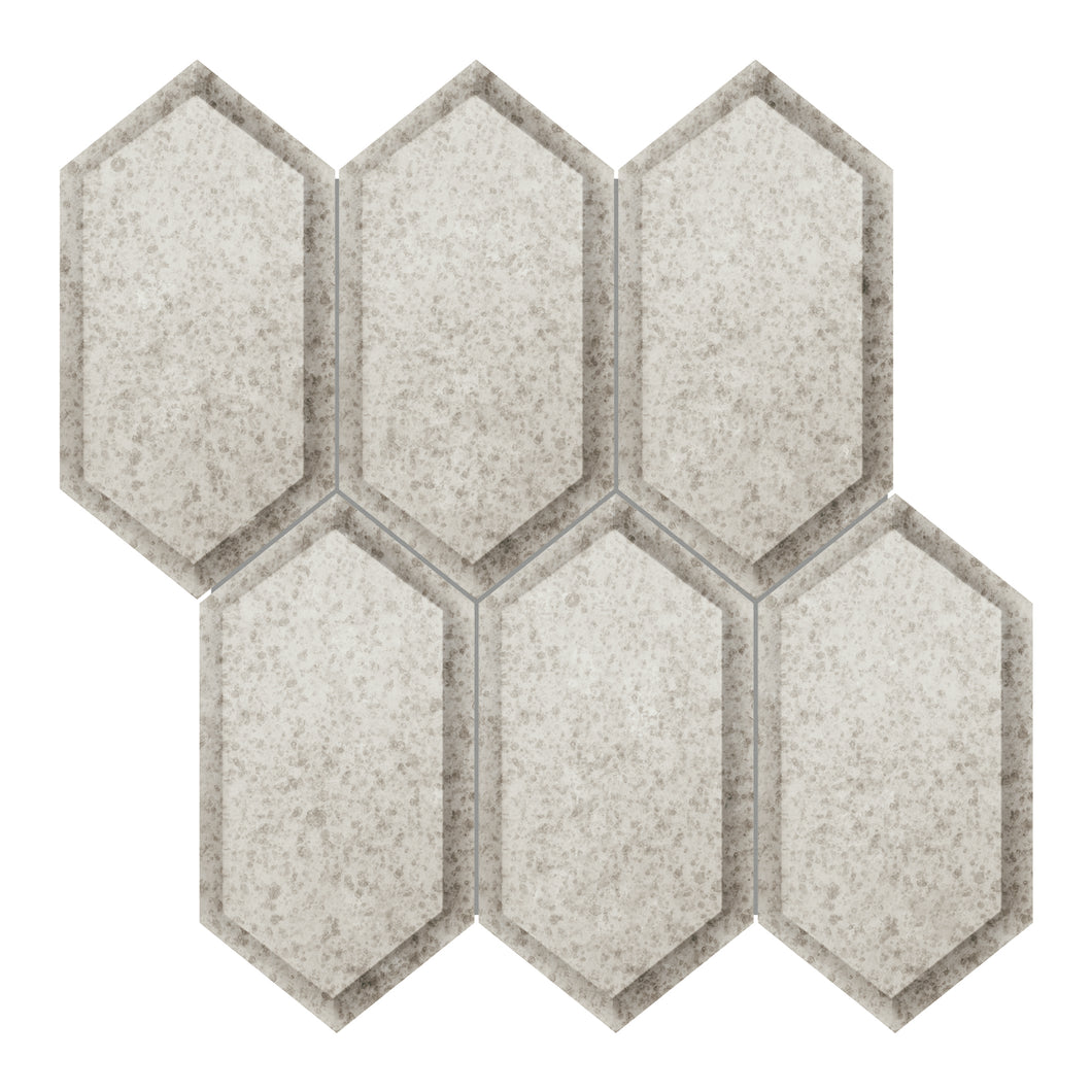 Beveled Hexagon Reflecto Silver Mirror Mosaic