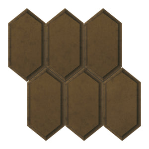 Beveled Hexagon Reflecto Bronze Mirror Mosaic