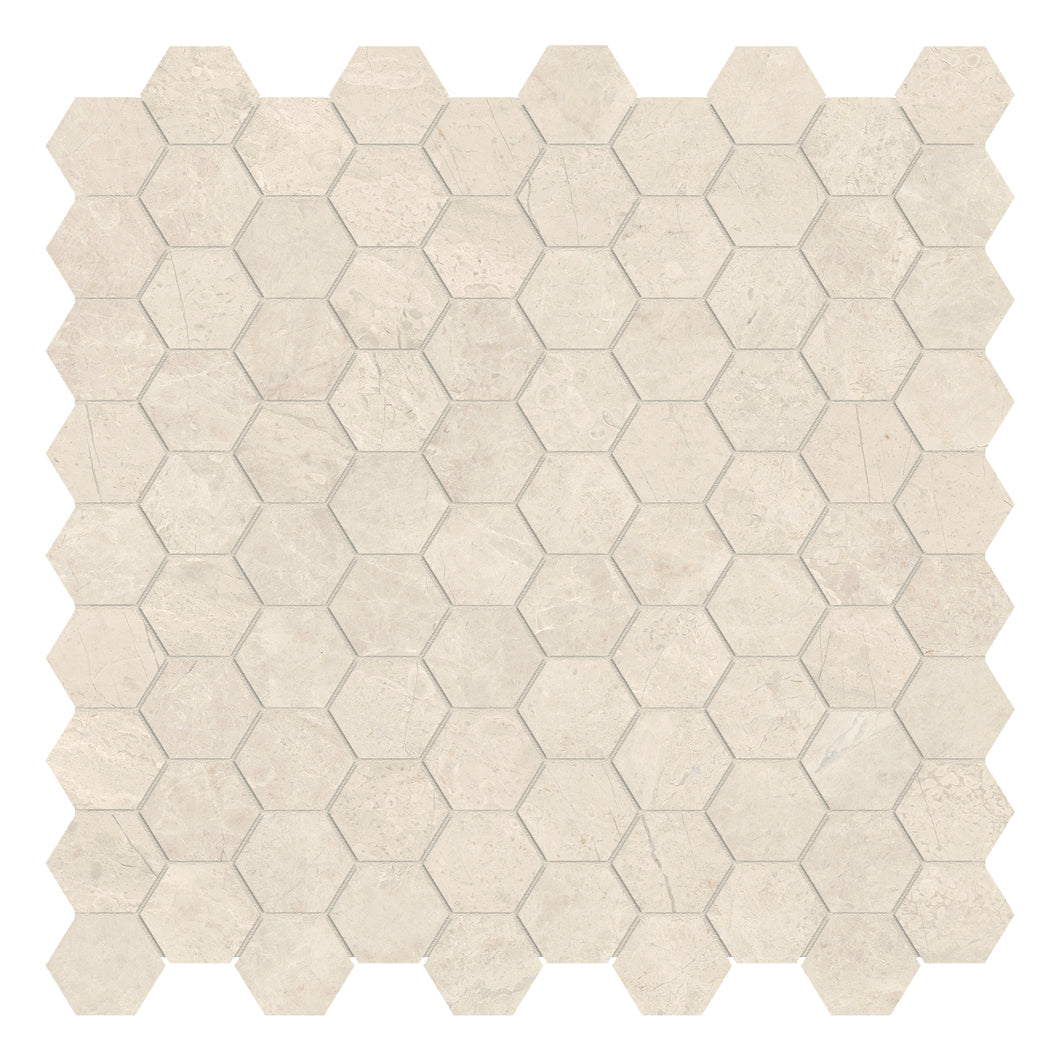 1.25x1.25 Hexagon Chateau Allure Porcelain Polished Mosaic